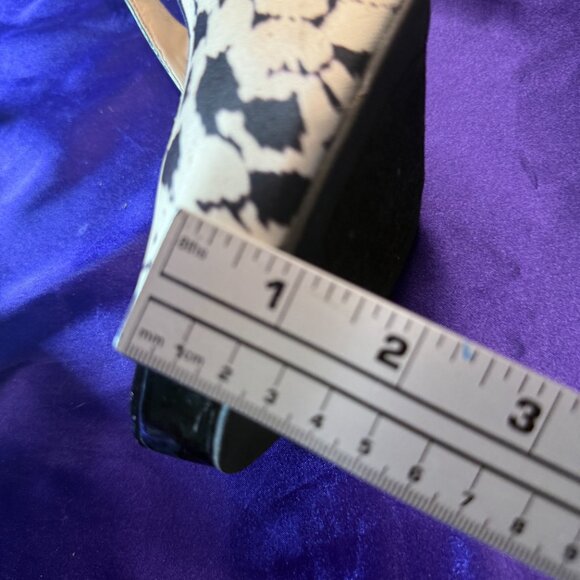 📌Guess Animal Print Fabric 5" High Heels with Open Toe & Platform Sandals 10M - Picture 12 of 16